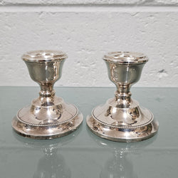 Pair of Birmingham Sterling Silver Candle Holders | Antique & Vintage | Moonee Ponds Antiques | Australia Wide Delivery