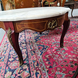 Louis XVth Style Coffee Table with Marble Top