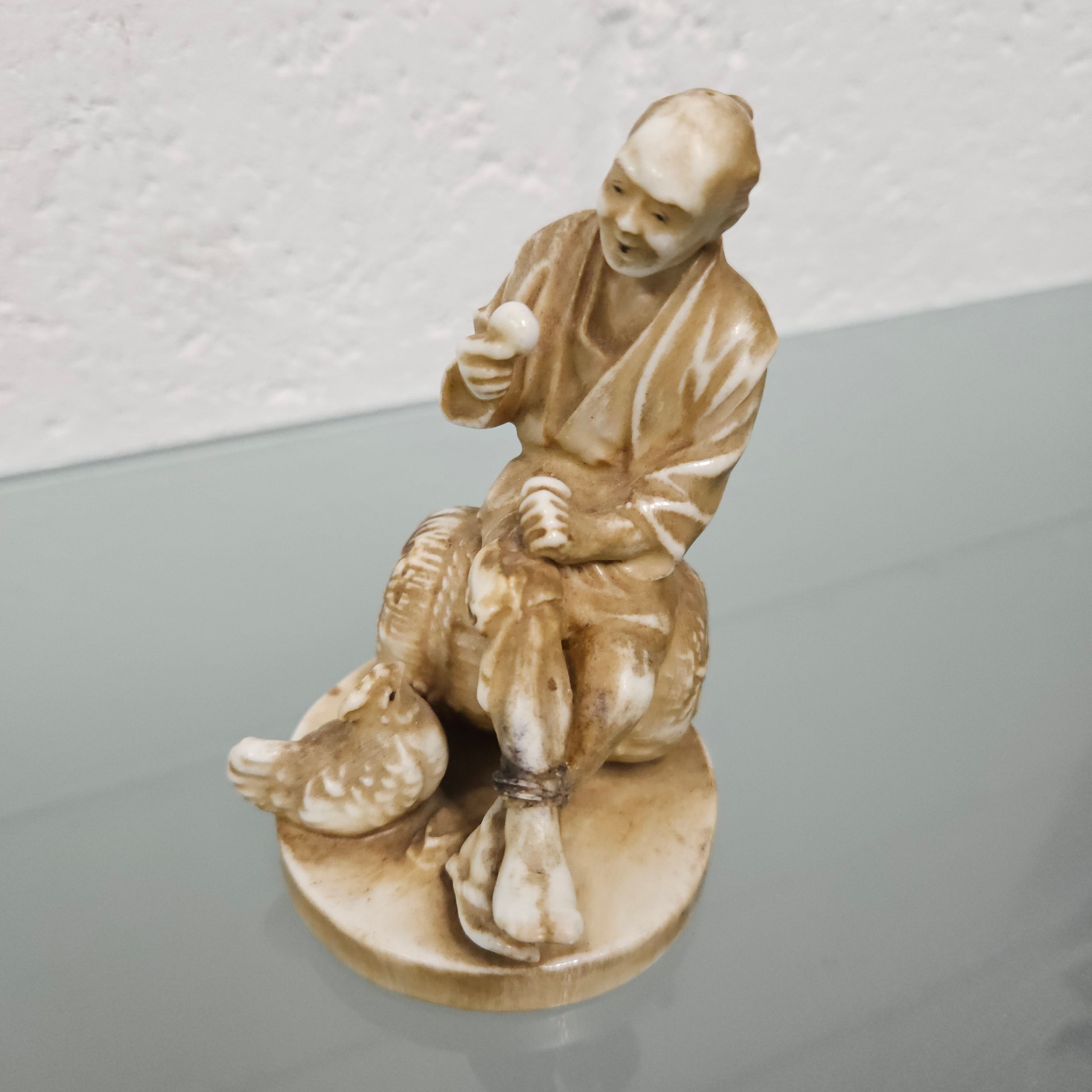 Japanese Meiji Porcelain Egg Tester Figurine C:1910 | Antique & Vintage | Moonee Ponds Antiques | Australia Wide Delivery