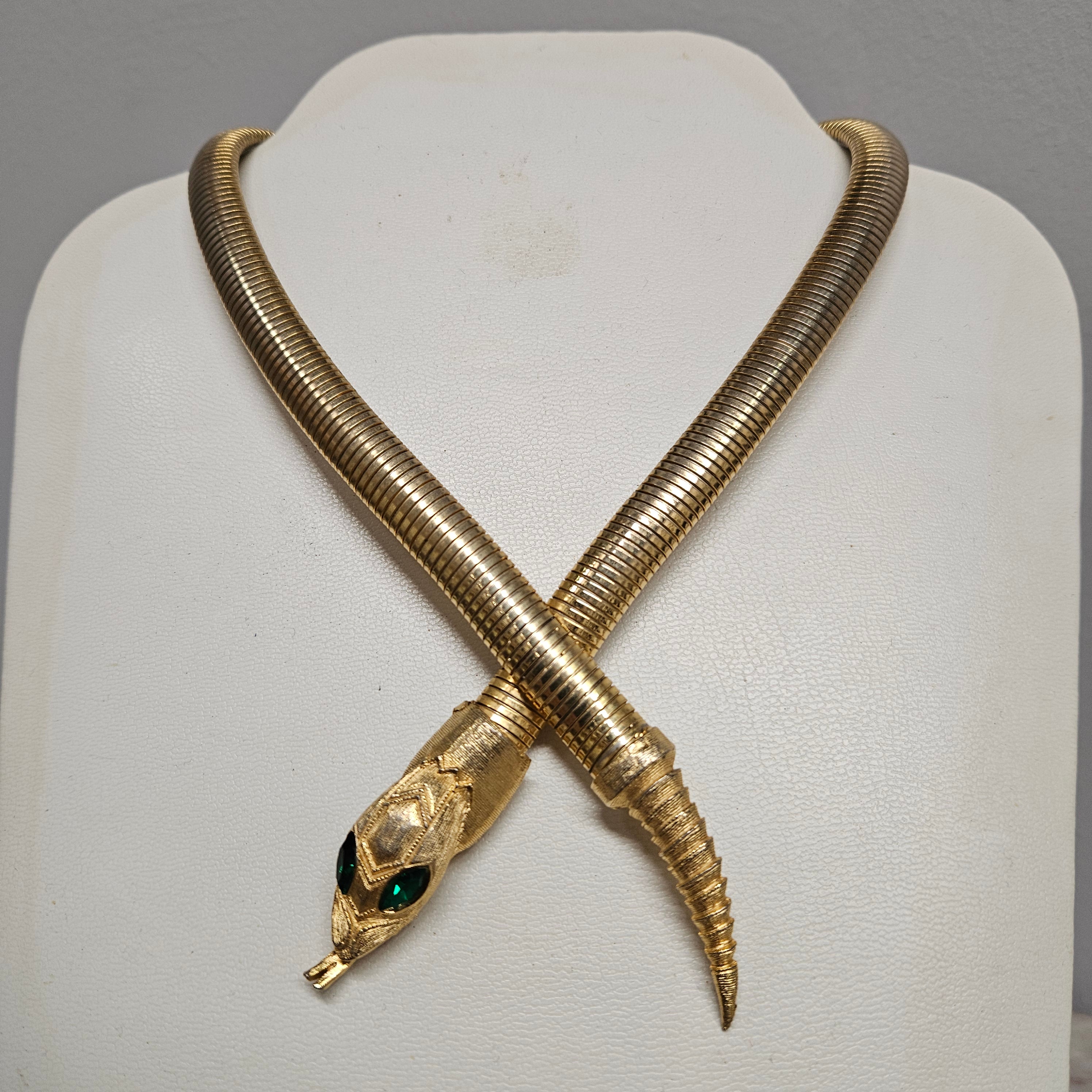 Stunning Vintage Gold Toned Snake Collar Necklace | Antique & Vintage | Moonee Ponds Antiques | Australia Wide Delivery