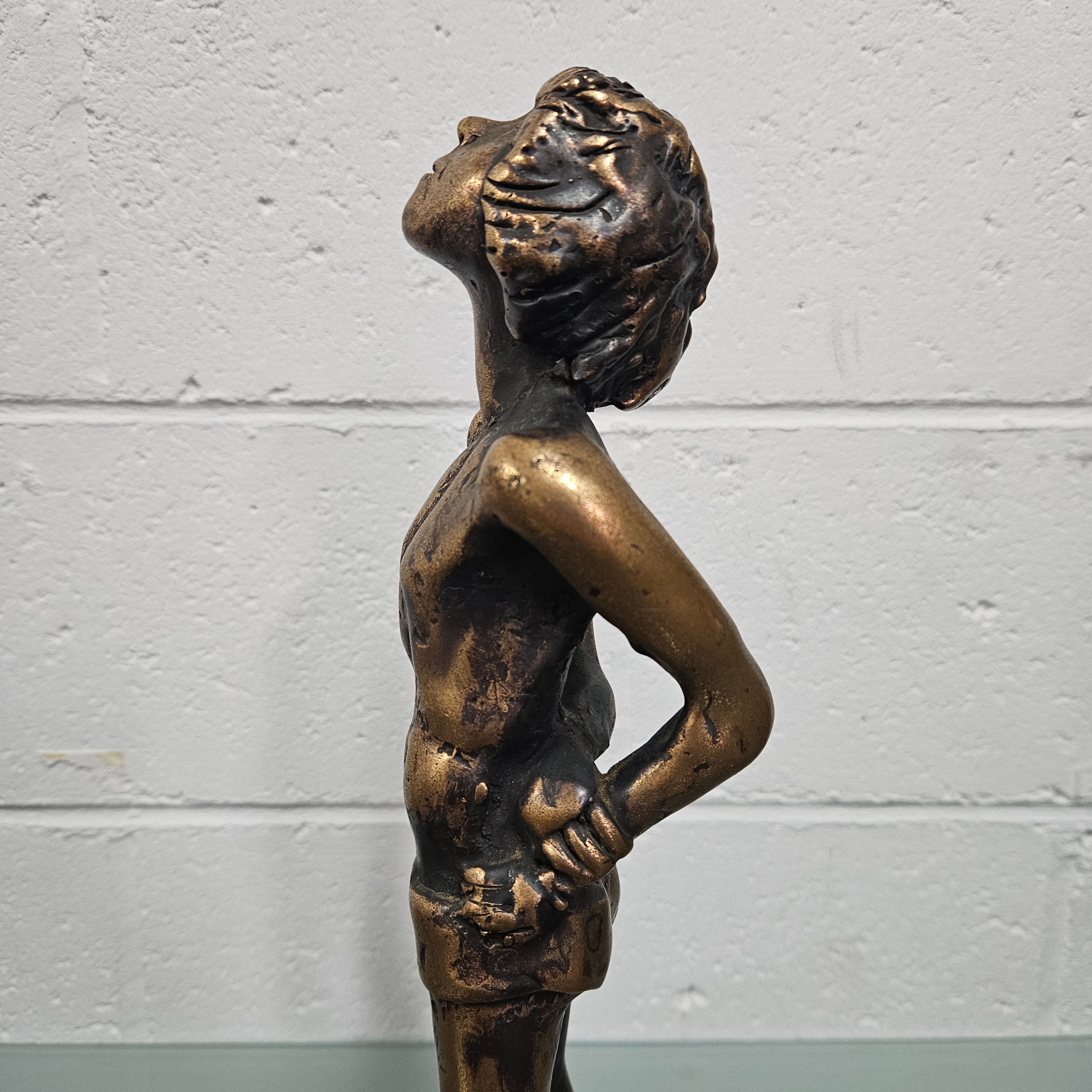 Mid Century Modern Bronze Of Young Boy | Antique & Vintage | Moonee Ponds Antiques | Australia Wide
