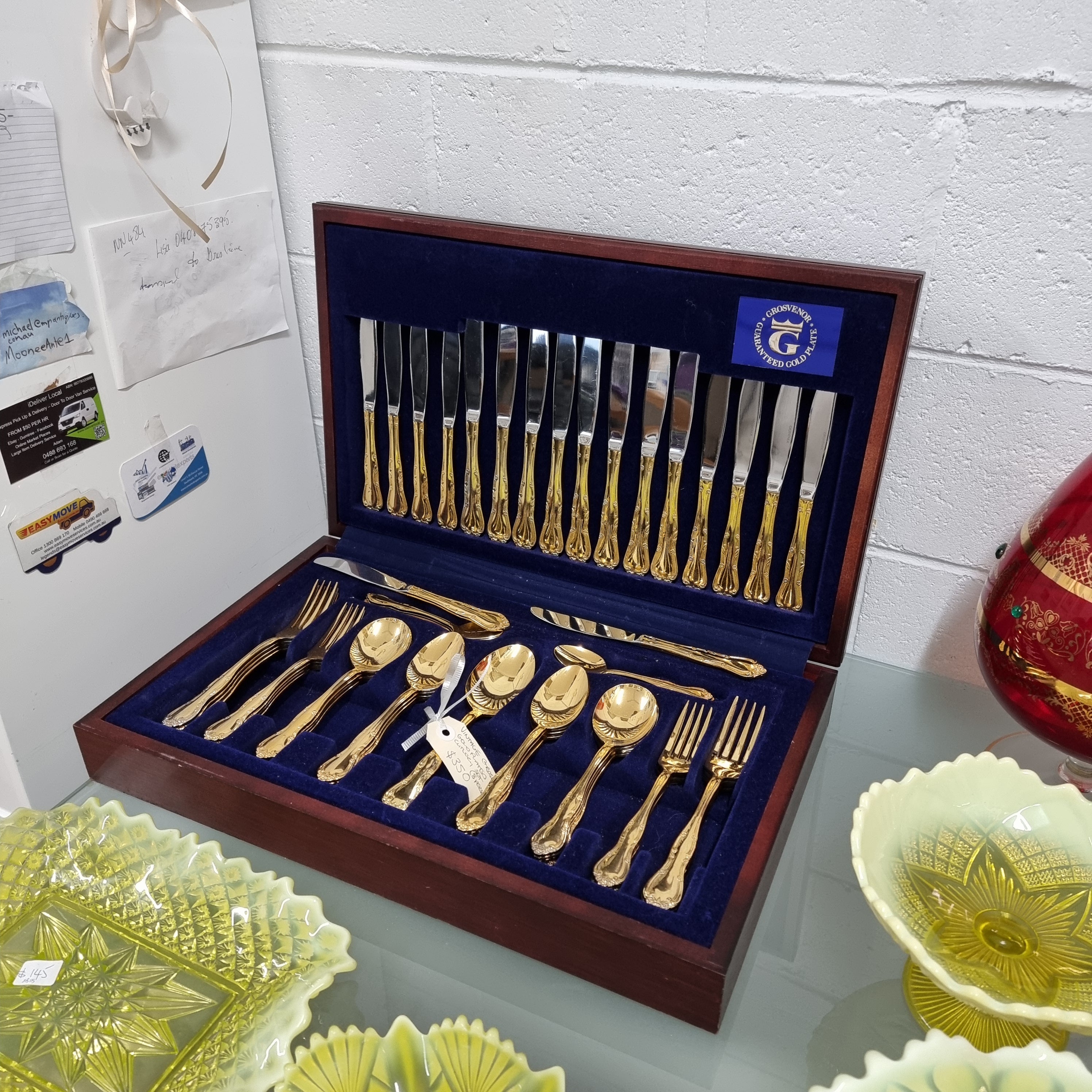 Boxed Set Of Grosvenor Gold Plated Cutlery | Antique & Vintage | Moonee Ponds Antiques | Australia Wide