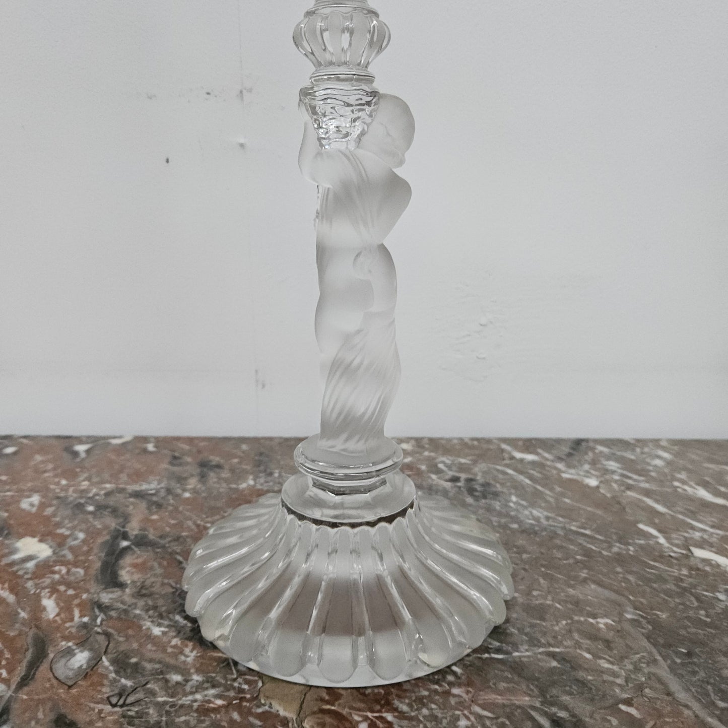 French Baccarat Crystal Hurricane Candle Lamp