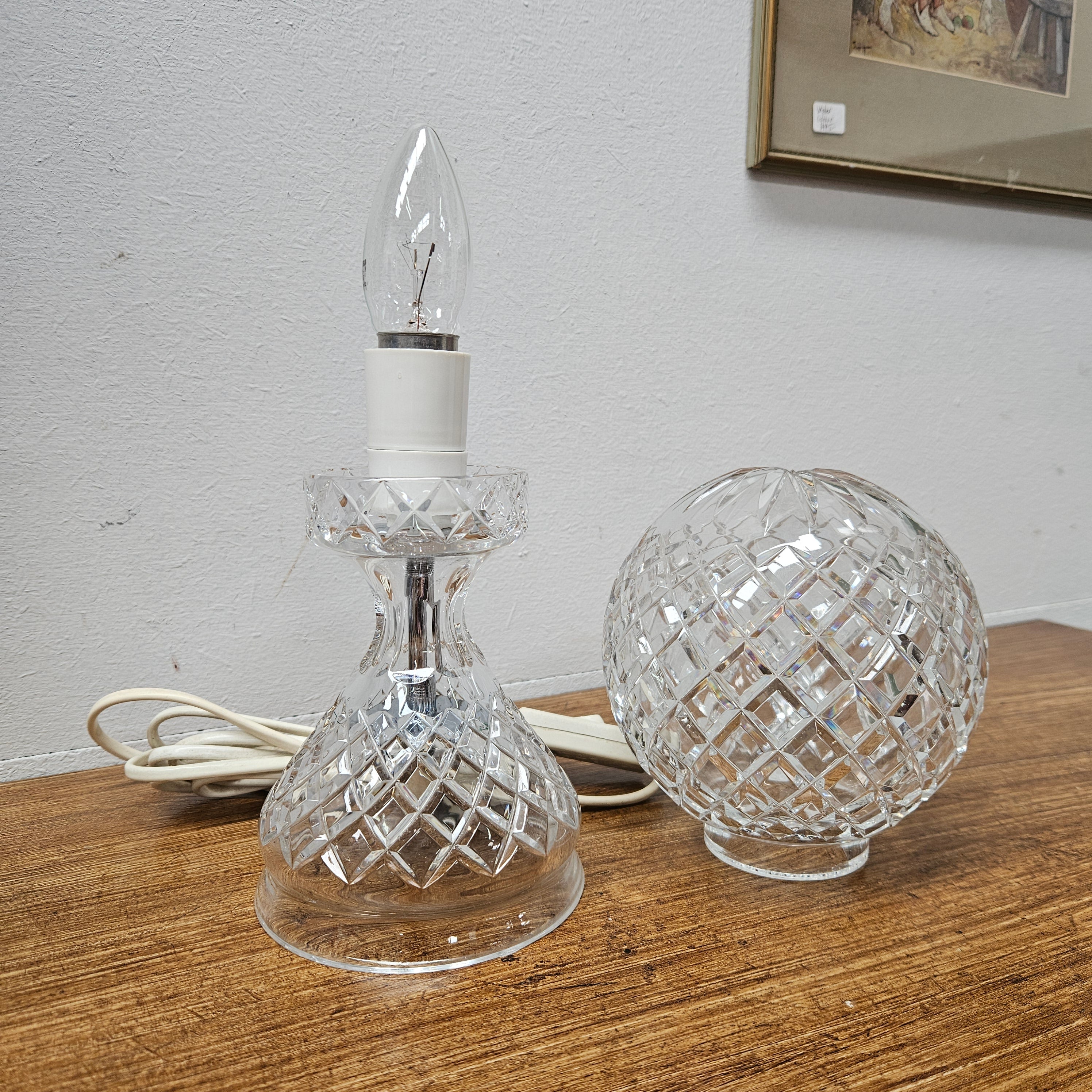 Vintage Crystal Bedroom Lamp | Antique & Vintage | Moonee Ponds Antiques | Australia Wide Delivery
