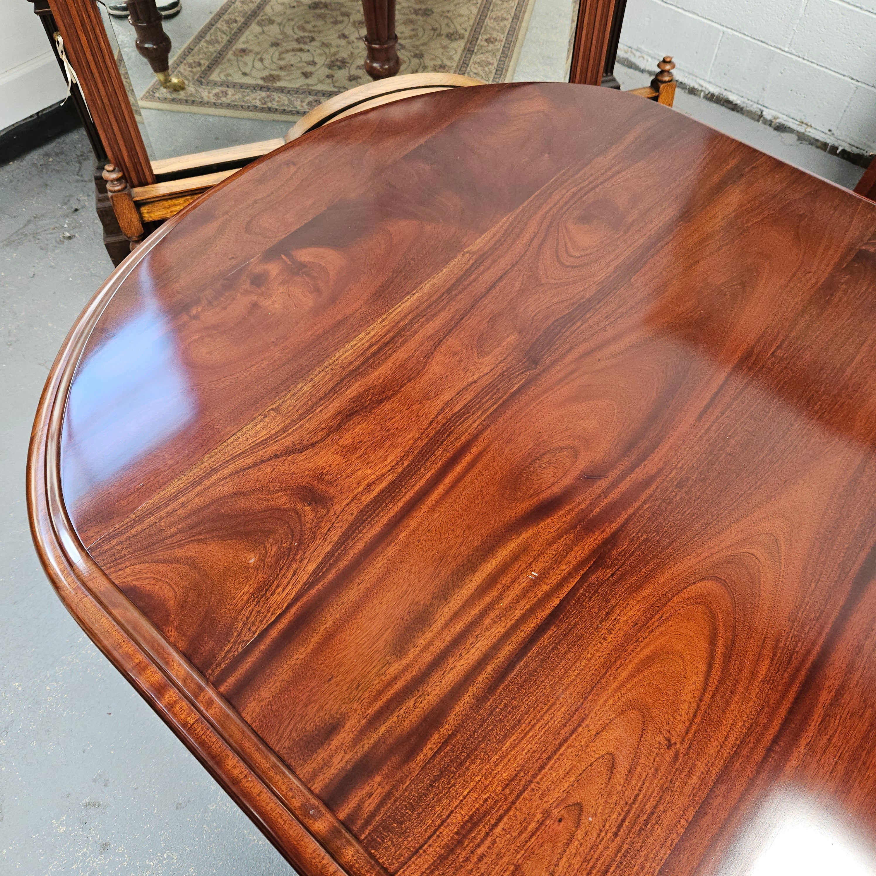 1980's Mahogany Reproduction Extension Table | Antique & Vintage | Moonee Ponds Antiques | Australia Wide Delivery