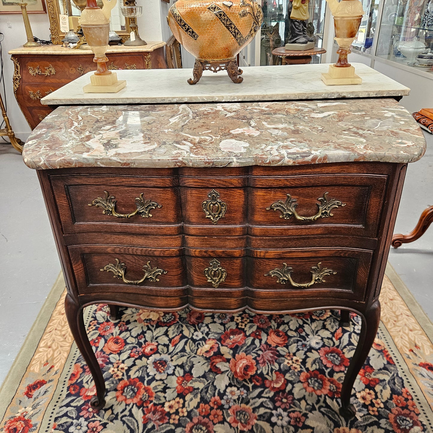 Louis XVth Marble Topped Commode Circ: 1920's