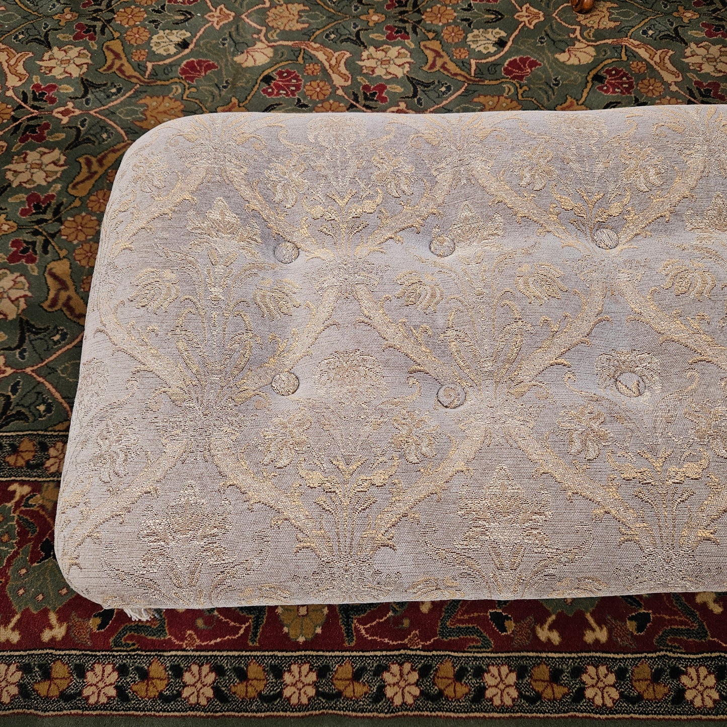 Large Vintage Upholstered Ottoman