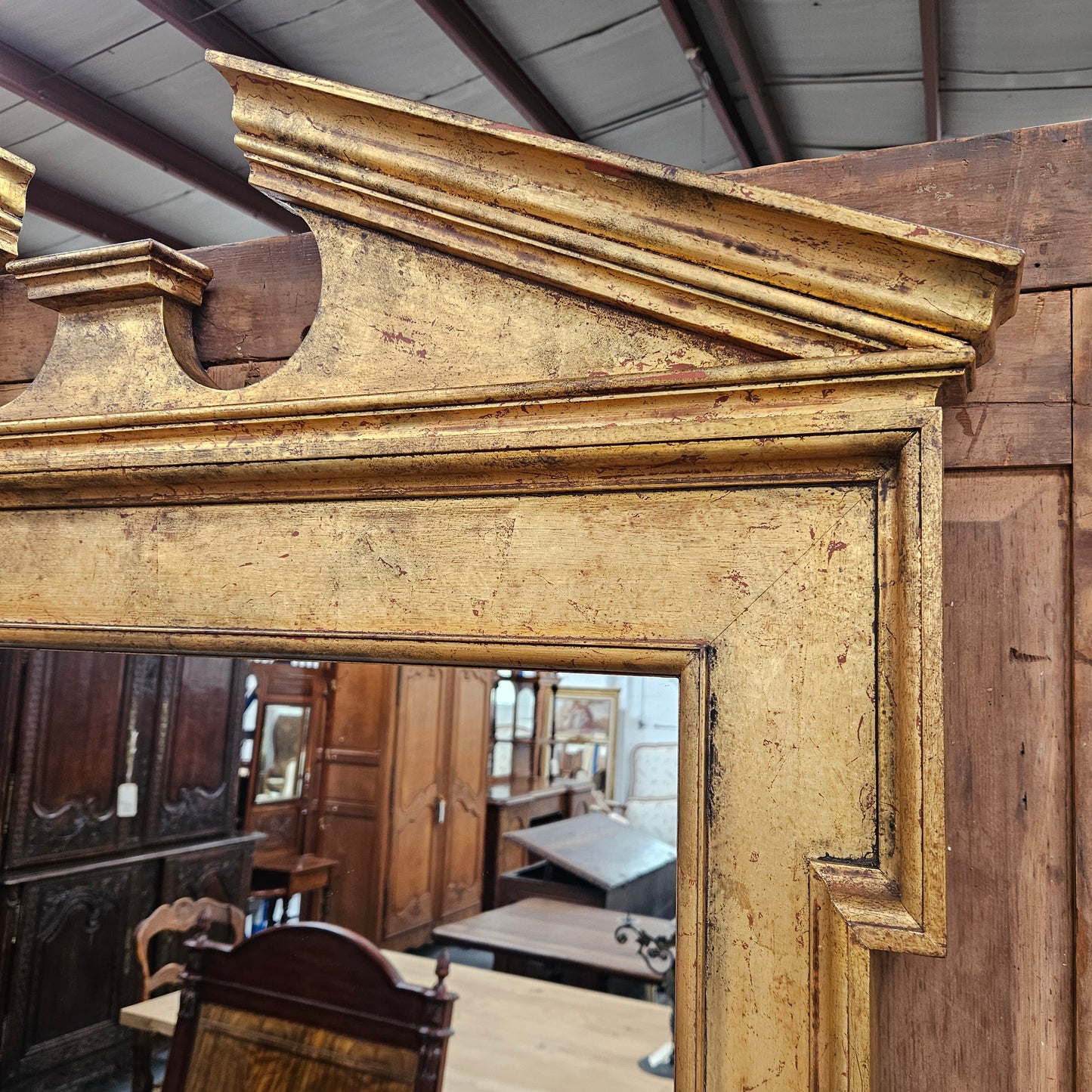 Empire Style Gilt Mantle Mirror