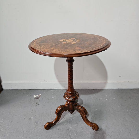 Victorian Floral Inlaid Occasional Table