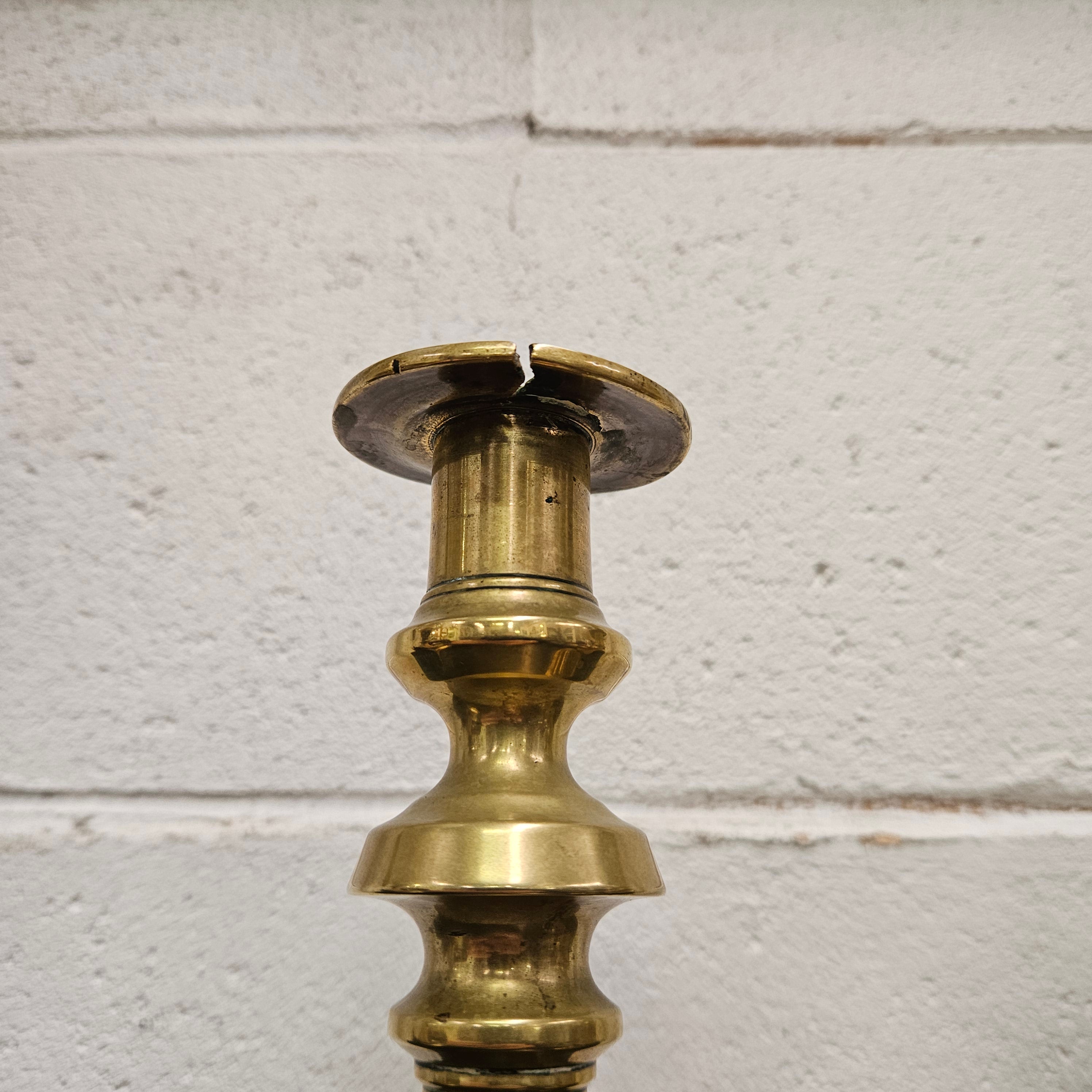 Pair of Mid 19th Century English Brass Candlesticks | Antique & Vintage | Moonee Ponds Antiques | Australia Wide Delivery