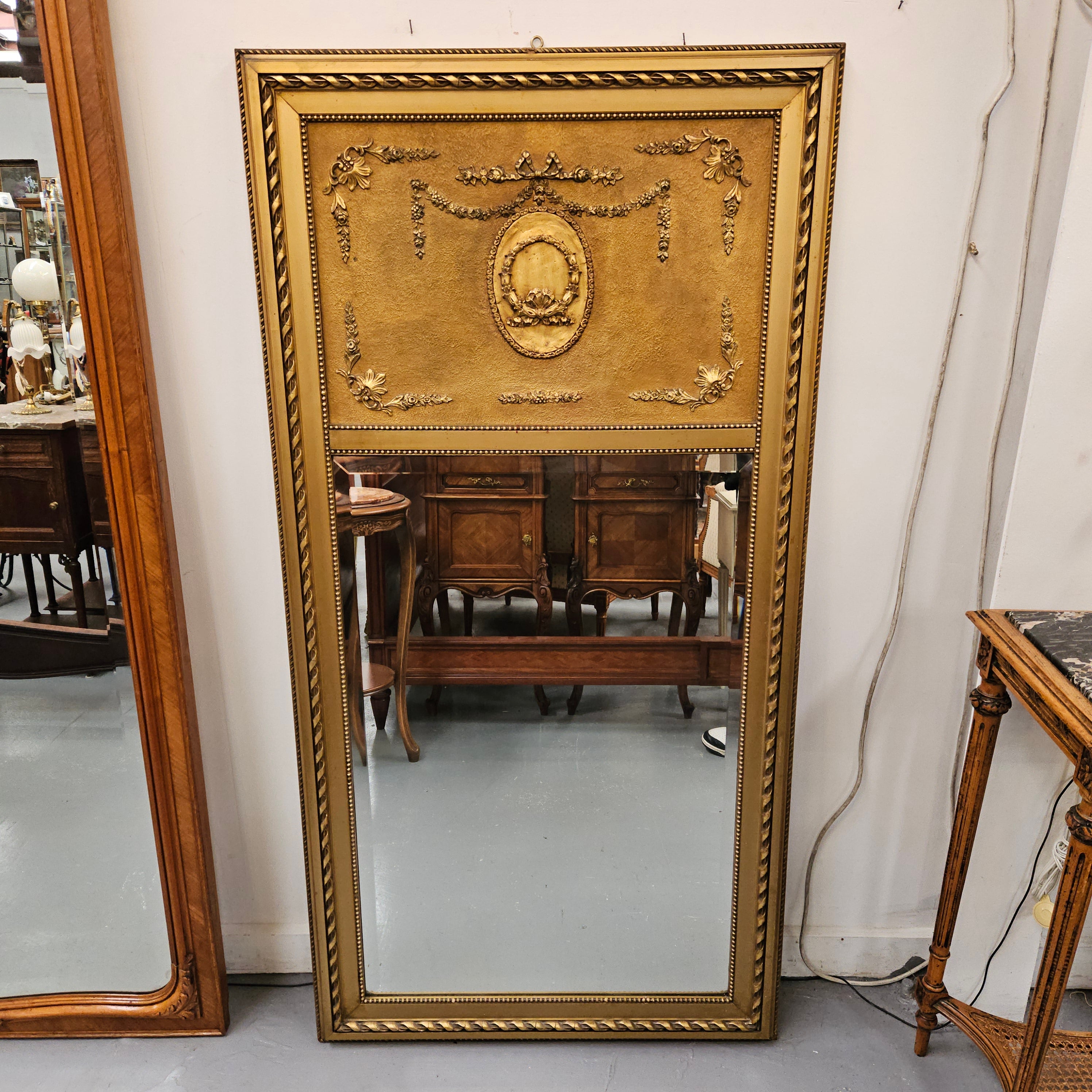 19th Century Louis XVI Style Trumeau Mirror | Antique & Vintage | Moonee Ponds Antiques | Australia Wide Delivery