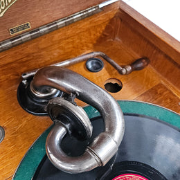 Vintage Oak Cased Gramophone