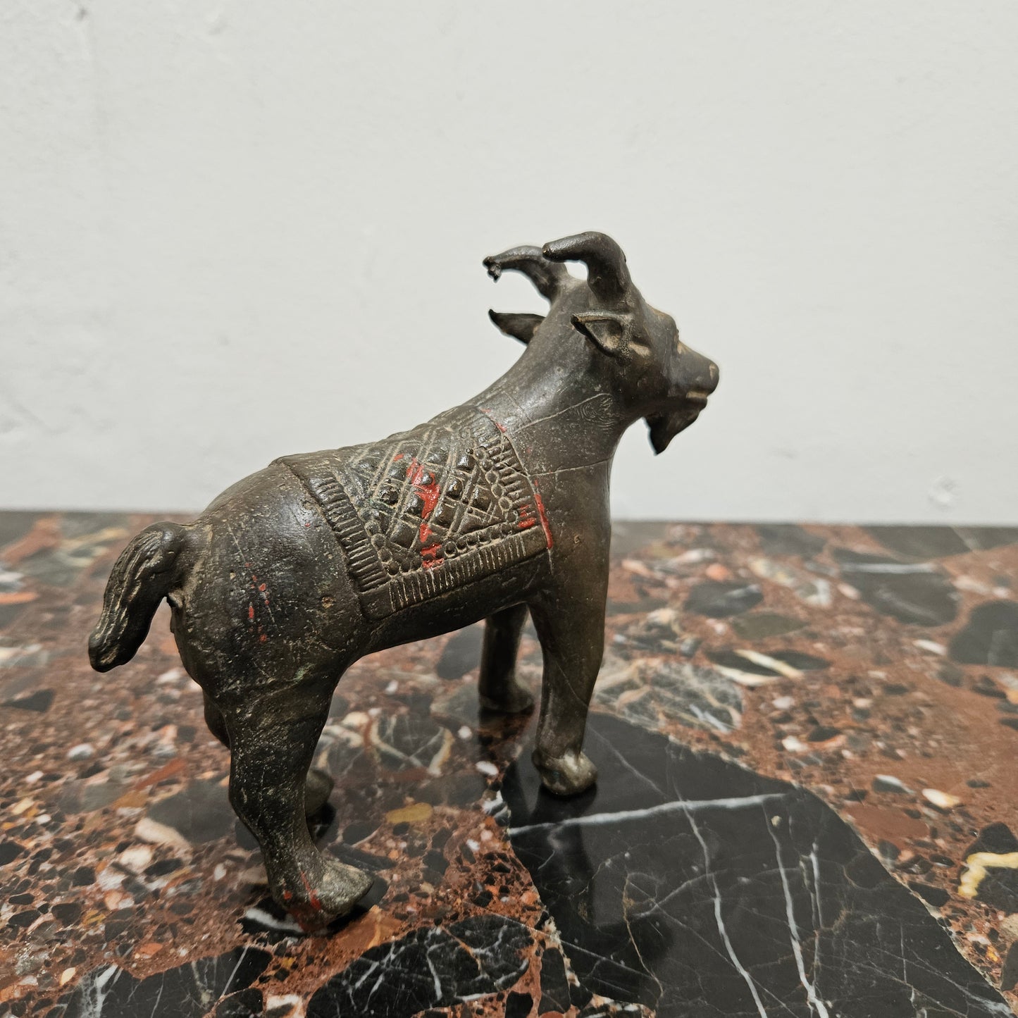 Vintage Bronze Goat Statue