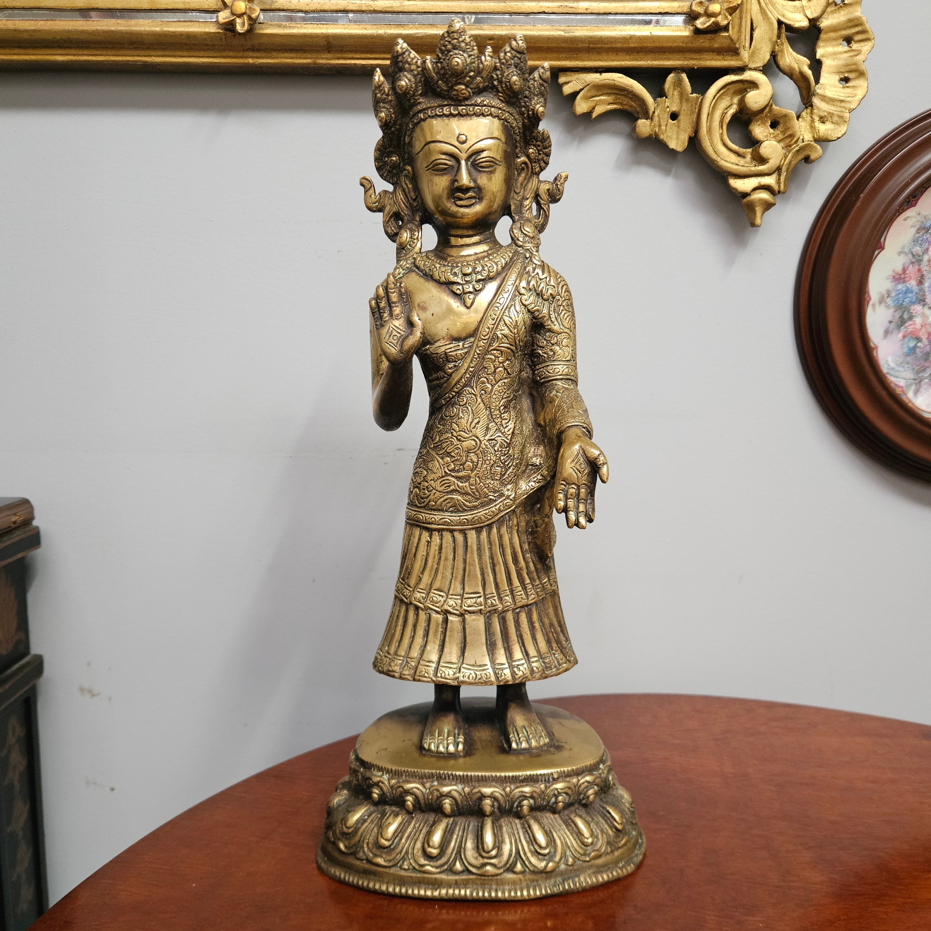Antique Tibetan Bronze Dipankara Buddha Statue