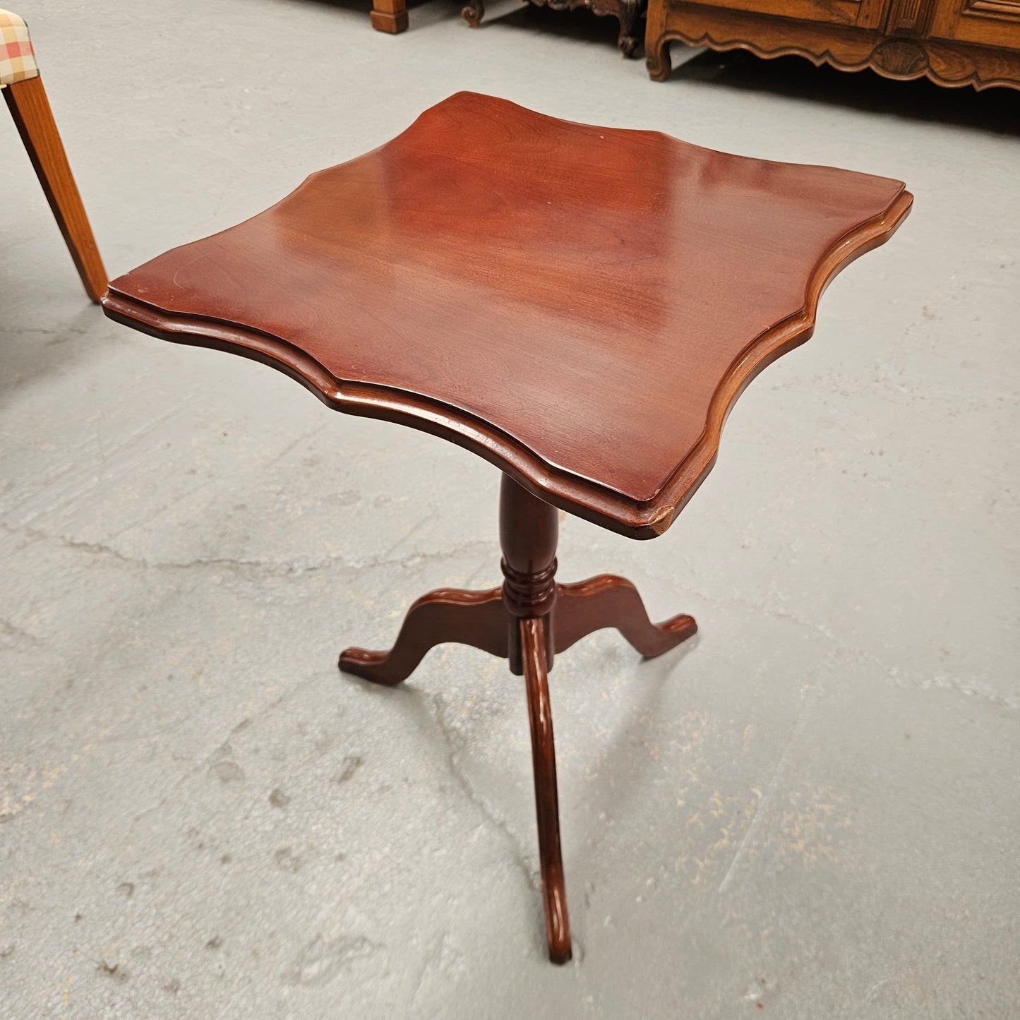 Vintage Mahogany Tilt Top Wine Table