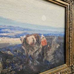 Oil on board by John Banks 'Ploughing the Fields' | Antique & Vintage | Moonee Ponds Antiques | Australia Wide Delivery