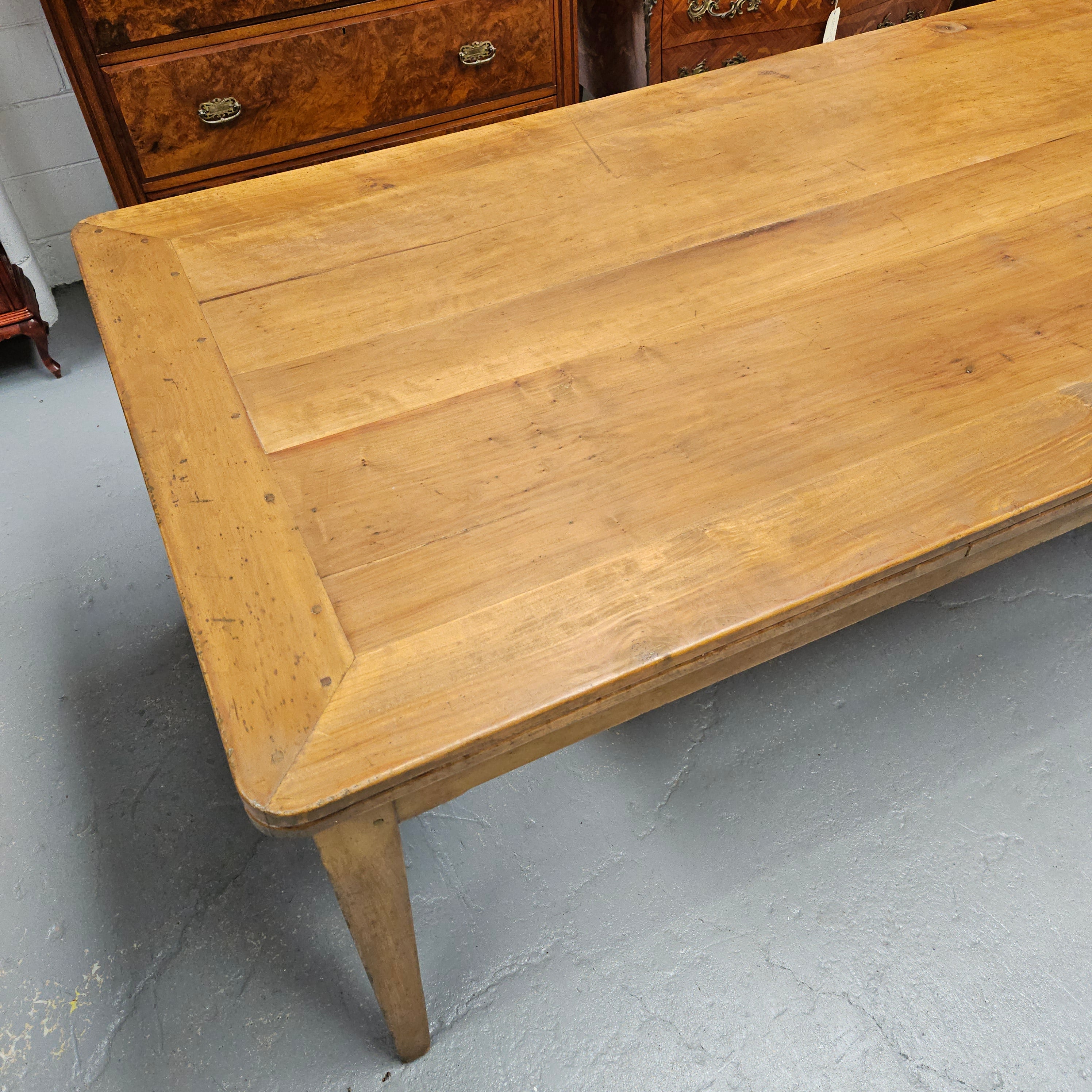 Early 2.8 Meter Tasmanin Huon Pine Farmhouse Dining Table | Antique & Vintage | Moonee Ponds Antiques | Australia Wide Delivery