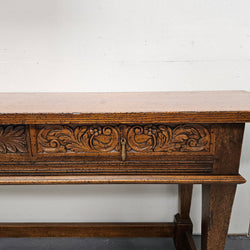 Spanish Style French Elm Two Drawer Console Table | Antique & Vintage | Moonee Ponds Antiques | Australia Wide Delivery