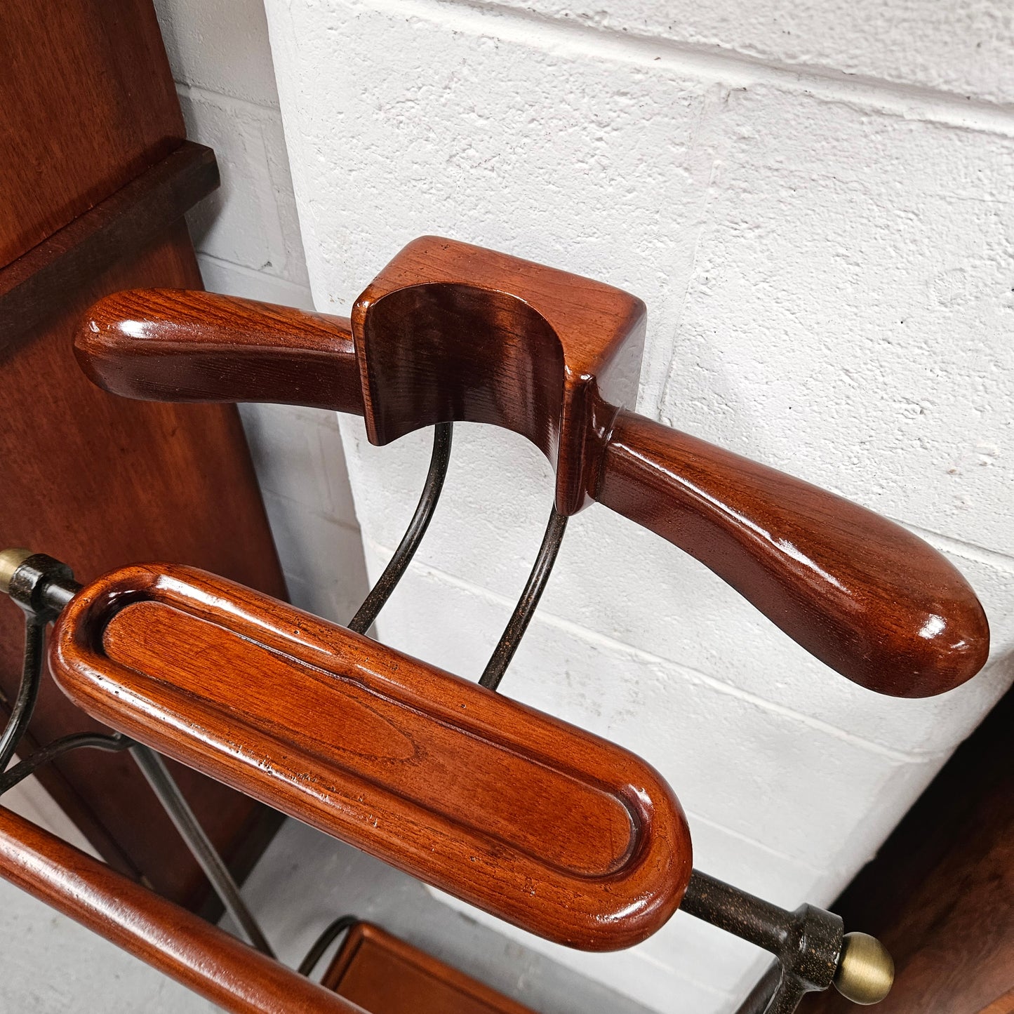 Impressive Cast Iron & Wooden Valet Stand