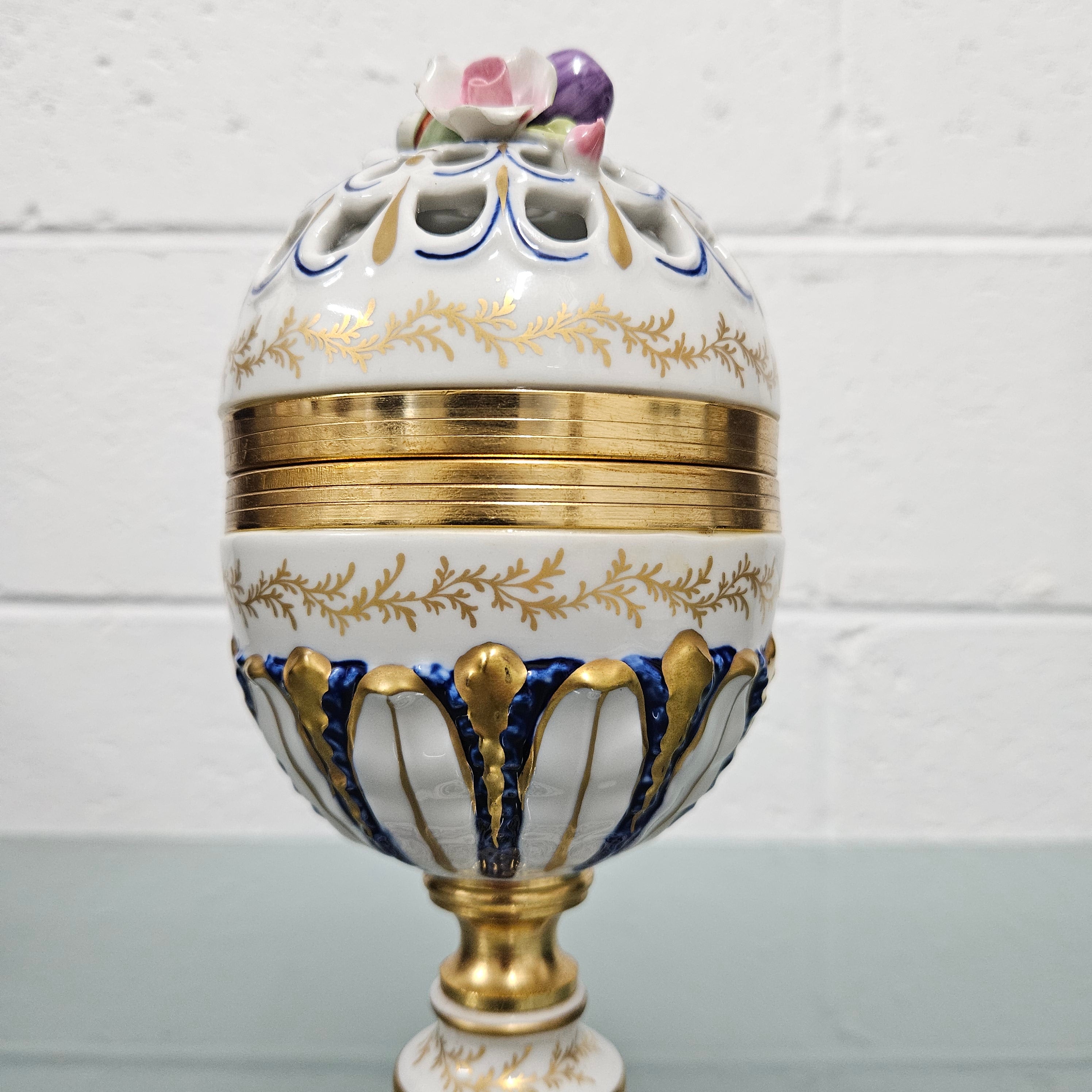 Stunning Vintage Sevres Style Lidded Potpourri on Pedestal | Antique & Vintage | Moonee Ponds Antiques | Australia Wide Delivery