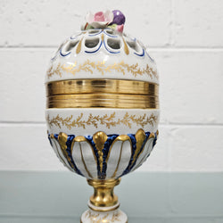 Stunning Vintage Sevres Style Lidded Potpourri on Pedestal | Antique & Vintage | Moonee Ponds Antiques | Australia Wide Delivery