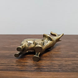 Vintage Brass Elephant With Raised Trunk | Antique & Vintage | Moonee Ponds Antiques | Australia Wide Delivery