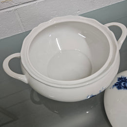 Vintage French Blue & White Tureen
