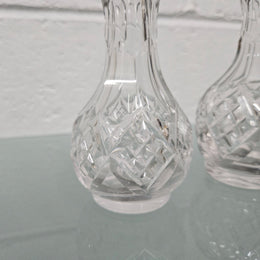 Antique Pair Of Cut Glass Bottles