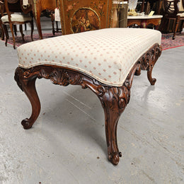 Antique George III  Style Double Rosewood  Upholstered Stool