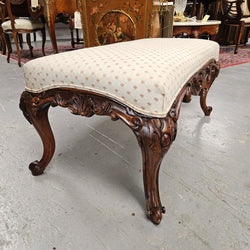 Antique George III Style Double Rosewood Upholstered Stool | Antique & Vintage | Moonee Ponds Antiques | Australia Wide Delivery