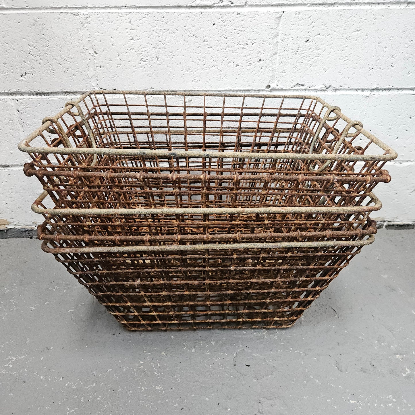 Antique Wire Baskets With Handles