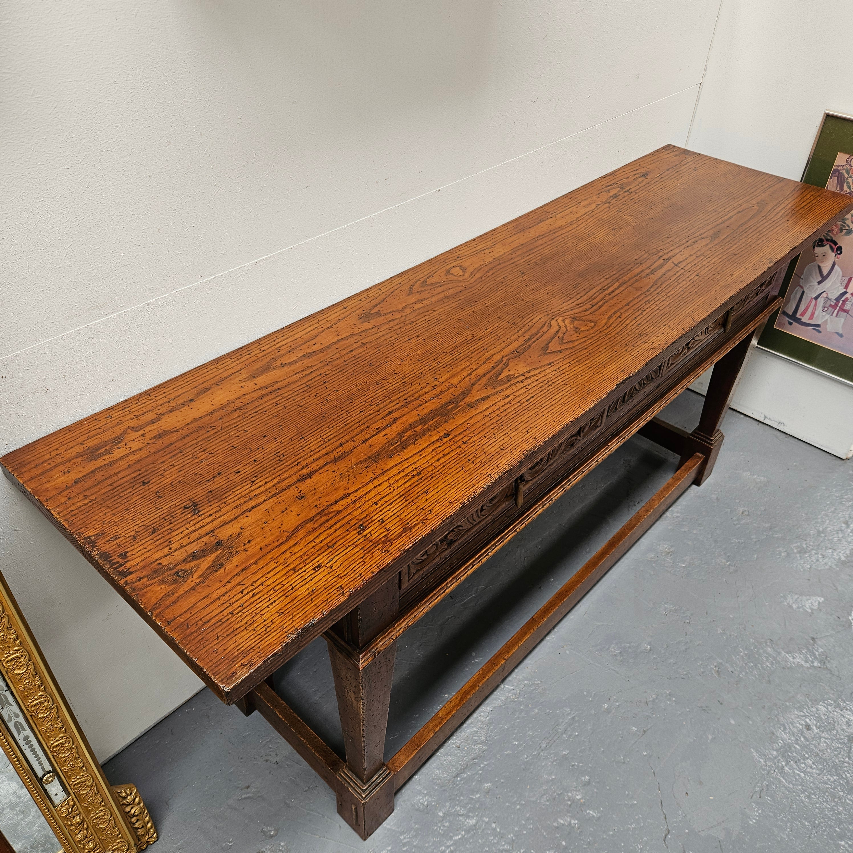 Spanish Style French Elm Two Drawer Console Table | Antique & Vintage | Moonee Ponds Antiques | Australia Wide Delivery