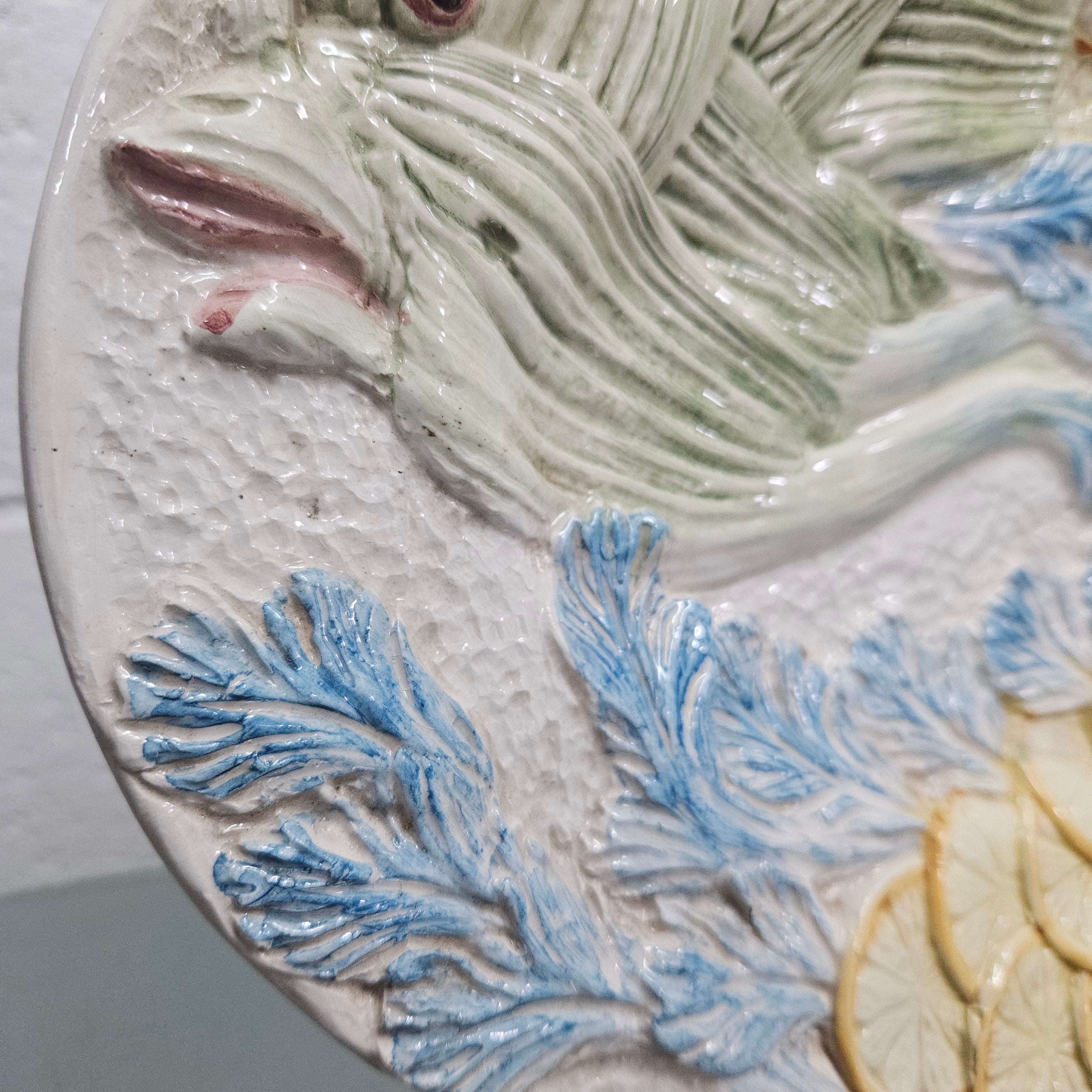 Vintage Italian Majolica Fish Plate | Antique & Vintage | Moonee Ponds Antiques | Australia Wide Delivery