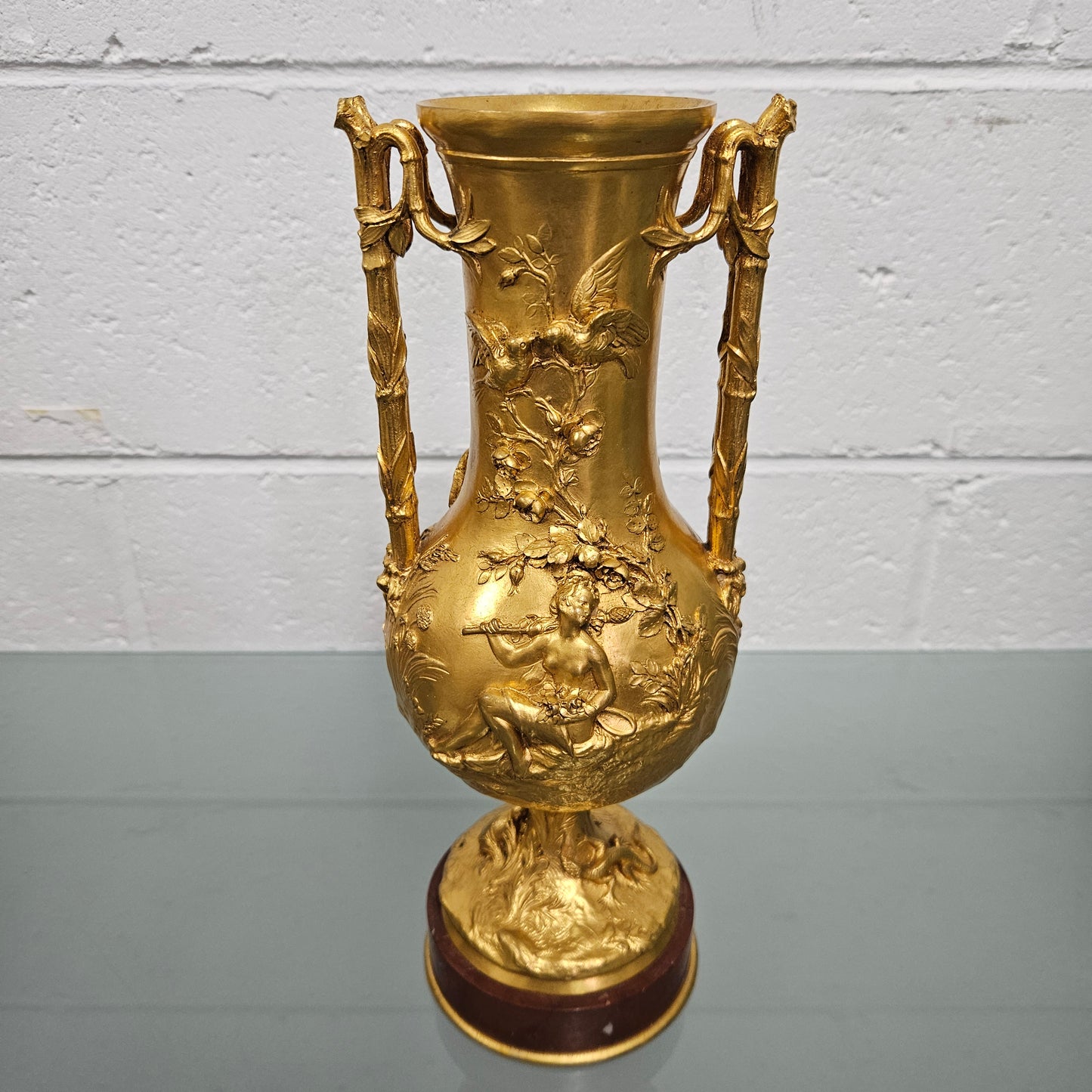 Finely Detailed 19th Century Gilt Bronze Vase