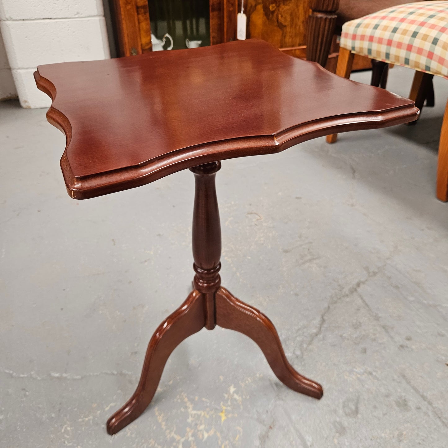 Vintage Mahogany Tilt Top Wine Table