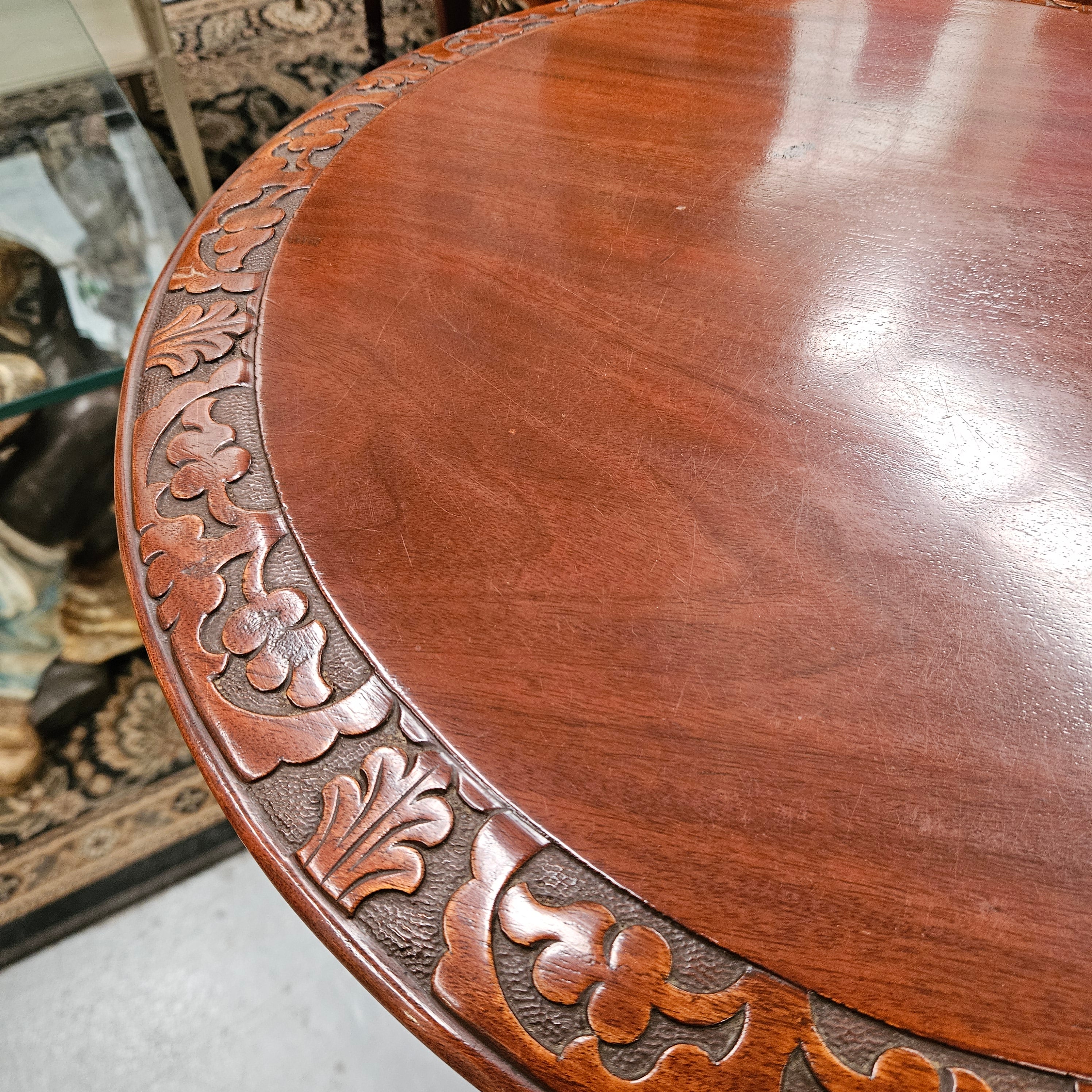 Victorian Antique Mahogany Carved Occasional Table | Antique & Vintage | Moonee Ponds Antiques | Australia Wide Delivery