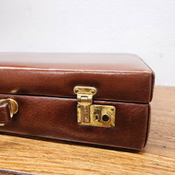 Vintage Brown Leather Briefcase With a Quality Fitted Interior | Antique & Vintage | Moonee Ponds Antiques | Australia Wide Delivery