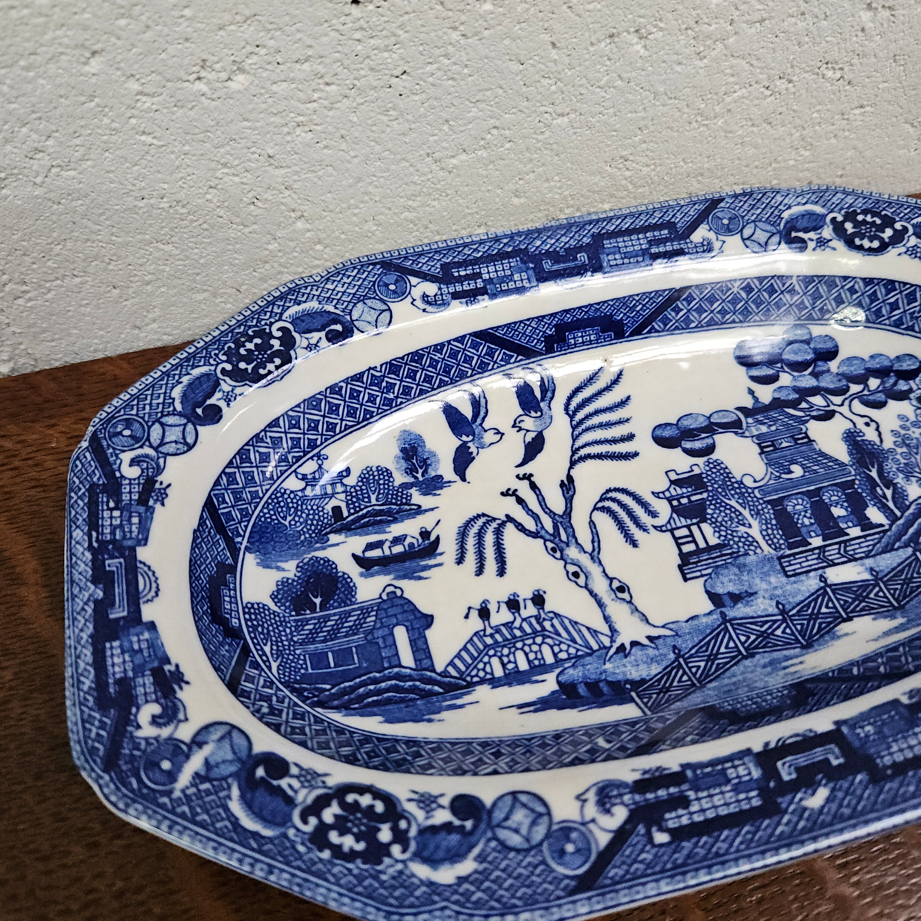 Vintage Willow Style Dish | Antique & Vintage | Moonee Ponds Antiques | Australia Wide Delivery