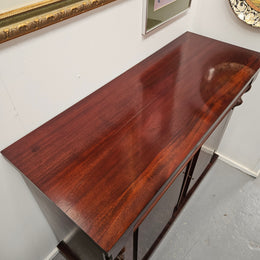 Solid Mahogany Two Door Cabinet With Drawer