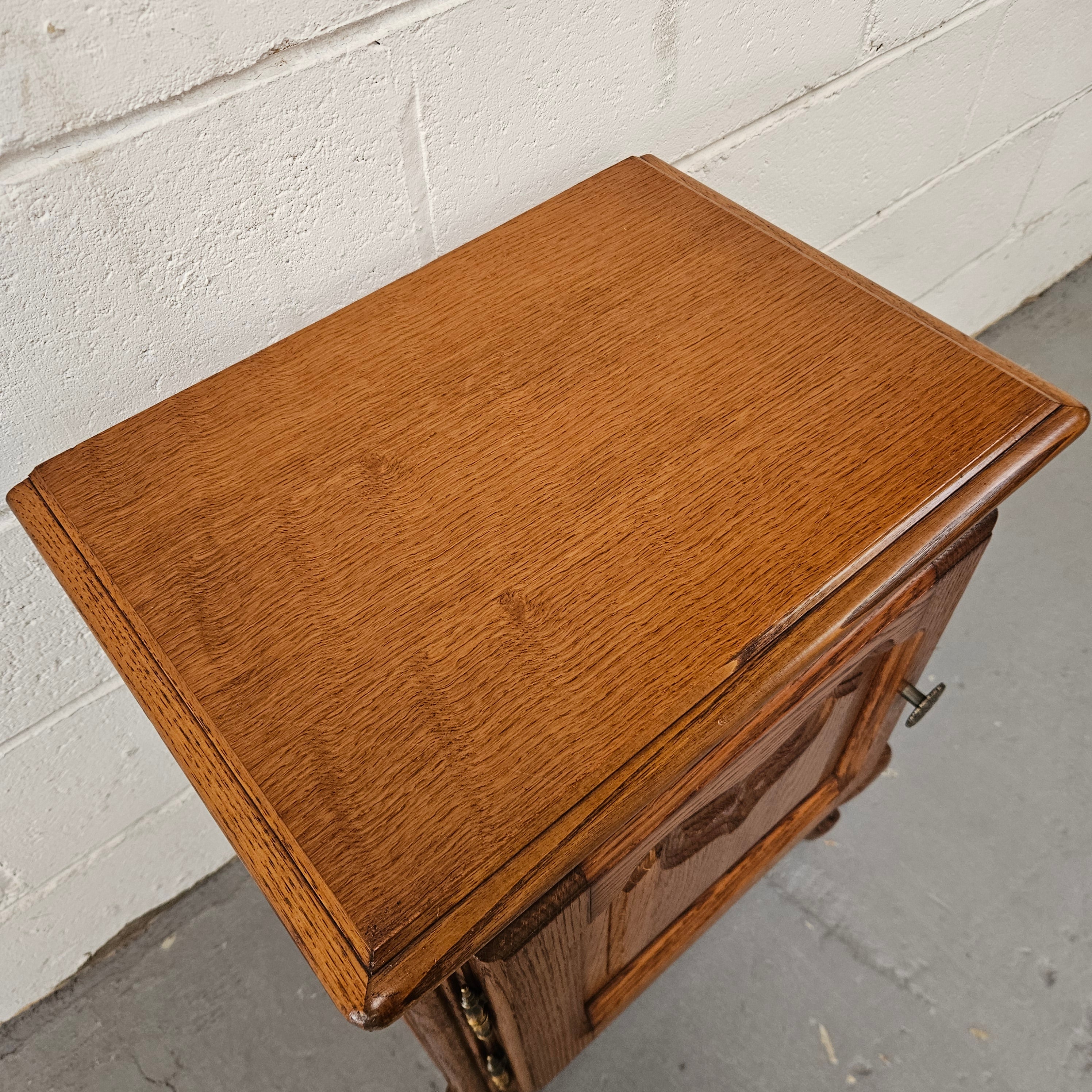French Oak Louis XV Style Single Bedside