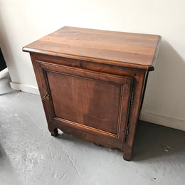 Early 19th Century French Walnut Antique One Door Side Cabinet
