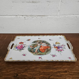 Antique Victorian China Tray