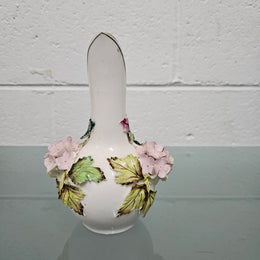 Antique Vase / Jug With Applied Floral Decoration