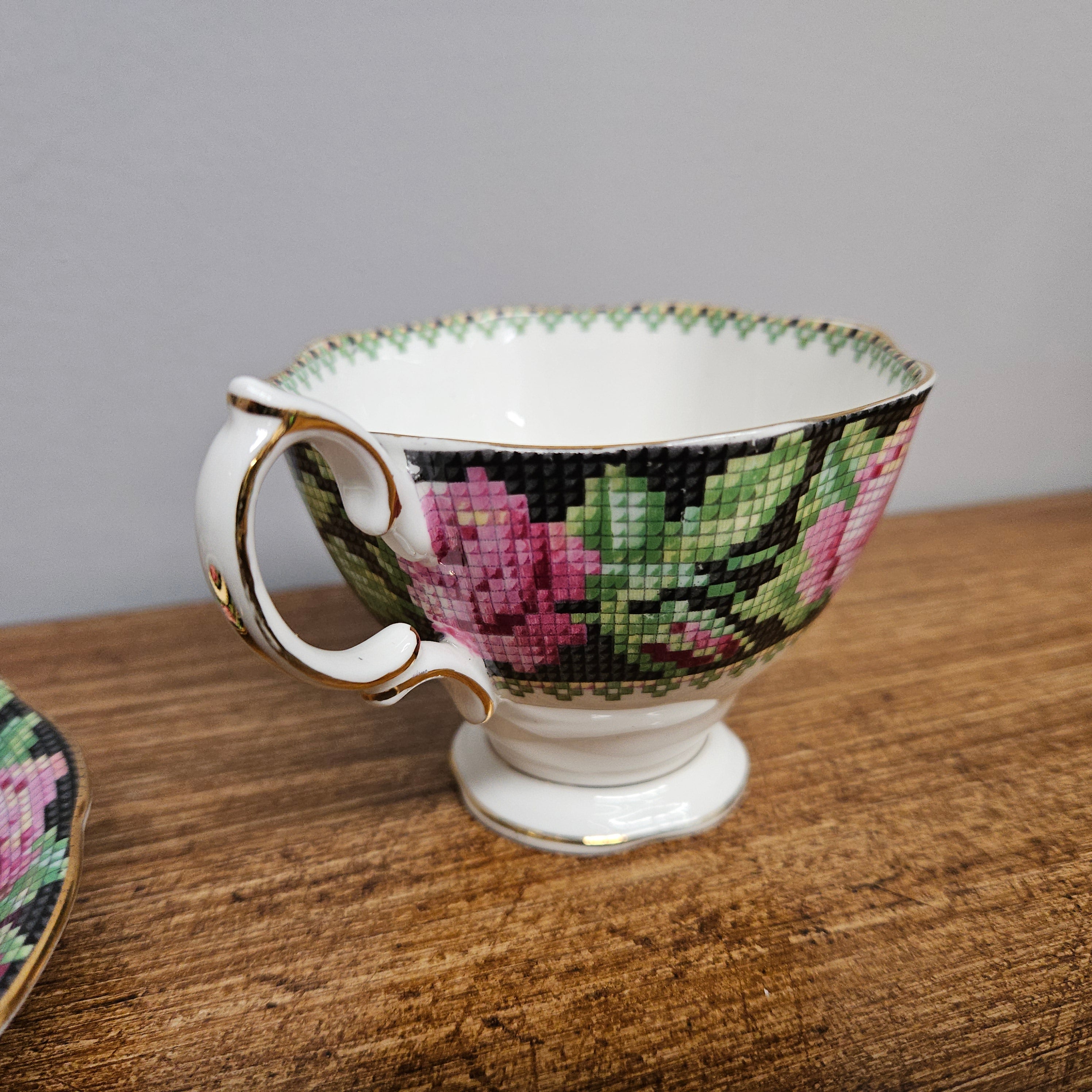 Royal Albert "Needle Point" Trio | Antique & Vintage | Moonee Ponds Antiques | Australia Wide Delivery