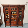 Large Empire Style Mahogany Three Door Display Cabinet