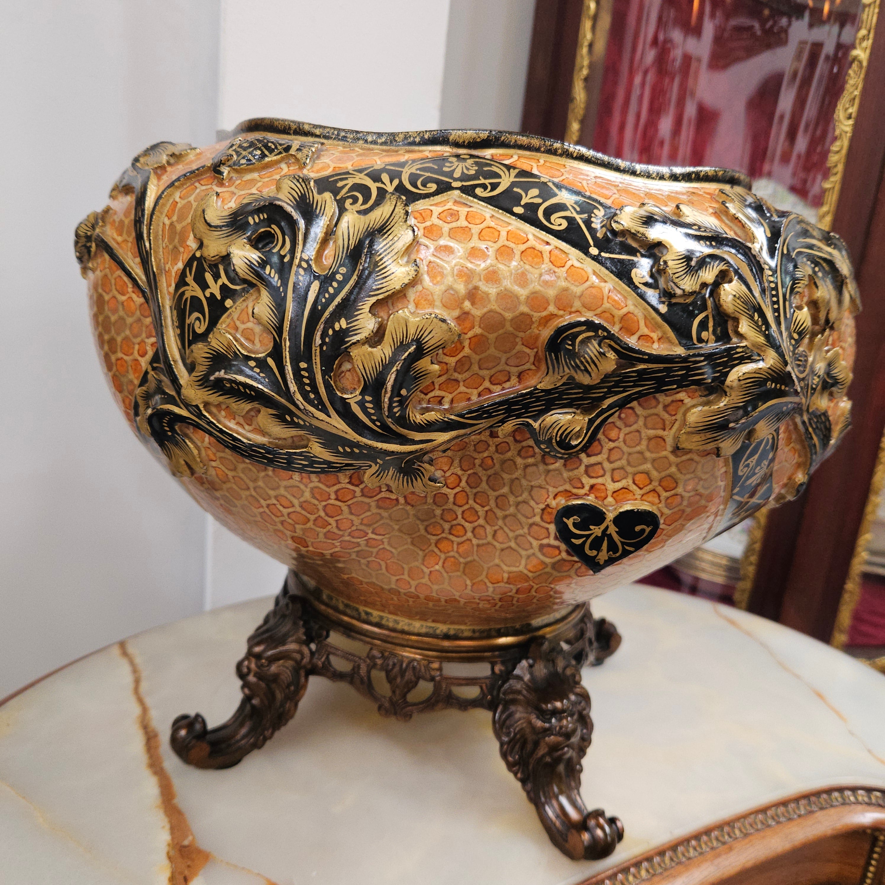 Meiji Period Satsuma Hand Painted Jardinière | Antique & Vintage | Moonee Ponds Antiques | Australia Wide Delivery