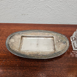 David Andersen Norway Crystal Sterling Silver Enamel Salt & Pepper Shakers On Tray | Antique & Vintage | Moonee Ponds Antiques | Australia Wide Delivery