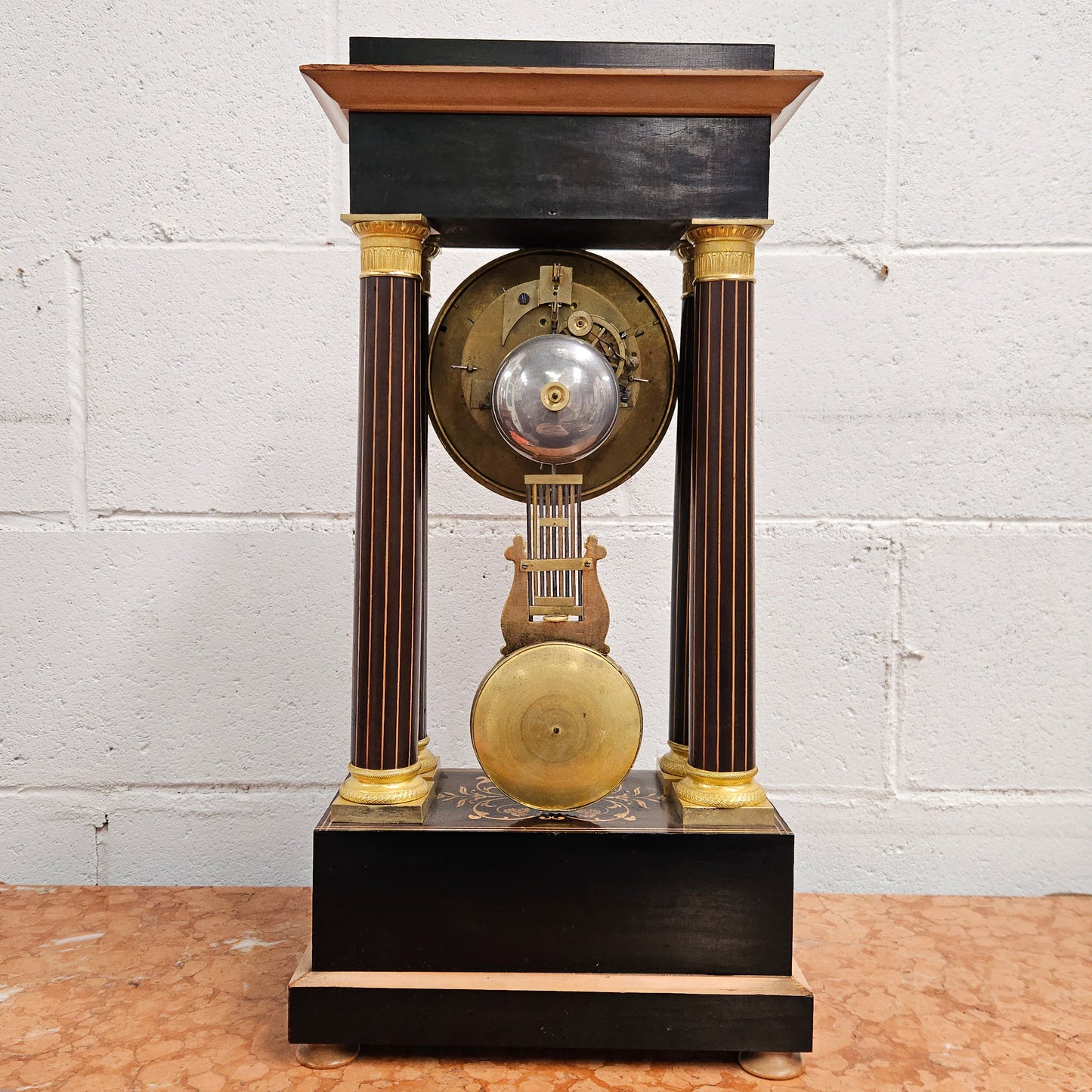 Early 19th Century Charles X Portico Clock