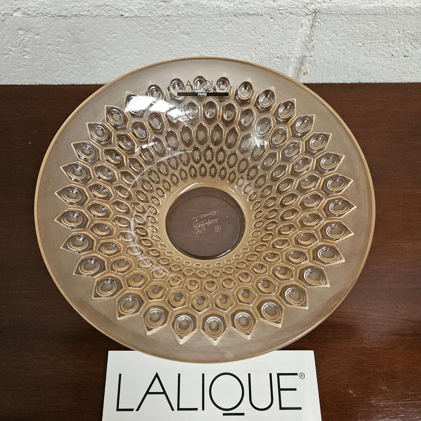 Lalique "Rayons" Gold Lustre Bowl