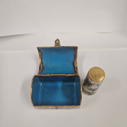Vintage Cloisonné Treasure Box With Thimble | Antique & Vintage | Moonee Ponds Antiques | Australia Wide Delivery